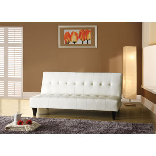 Faux Leather White Sofas You Ll Love Wayfair Quickview Espresso Red White