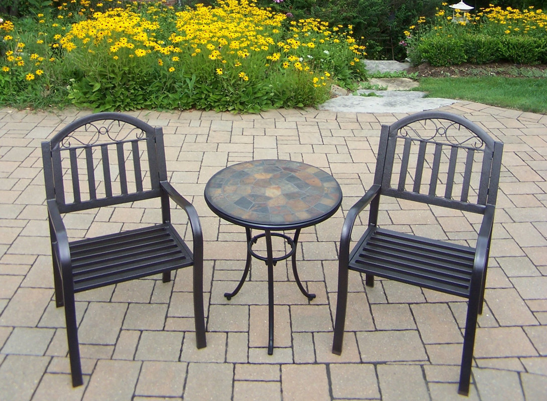Oakland Living Stone Art Rochester 3 Piece Bistro Set & Reviews Wayfair