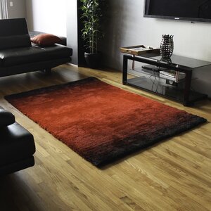 Fading Light Gradated Shag Red/Black Area Rug