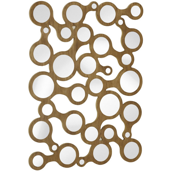 Majestic Mirror Fun Mini Circles Mirror with Natural Wood Frame Wayfair