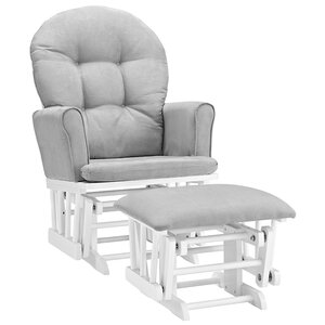 Brookside Semi-Upholstered Glider and Ottoman