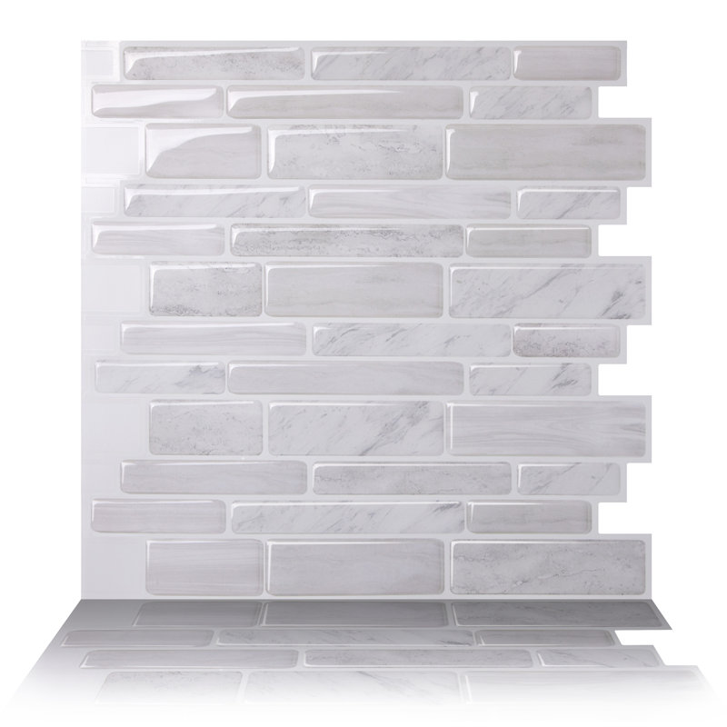 10 X L And Stick Mosaic Tile In White 10 X L And Stick Mosaic Tile In White