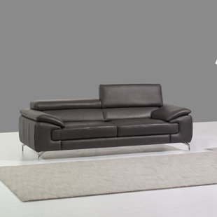 Leather Sofa With Chrome Legs Wayfair Ca