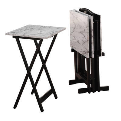 Reitman 5 Piece Tv Tray Set Reviews Allmodern Reitman 5 Piece Tv Tray Set