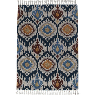 Modern Contemporary Indigo Blue Area Rug Allmodern Kabbani Indigo Blue Area Rug