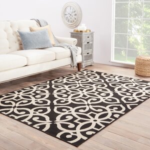 Charlena Black/Taupe Indoor/Outdoor Area Rug