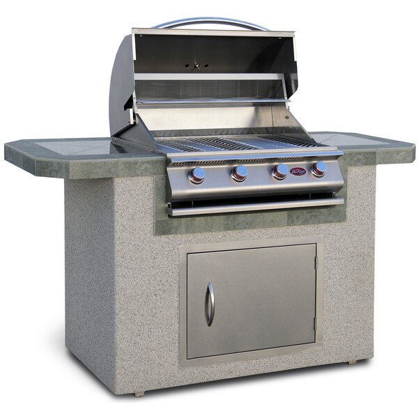 Cal Flame 4-Burner Built-In Propane Gas Grill with Cabinet ...