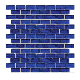 Mosaic Blue Tile Wayfair Gl Mosaic Tile In Blue