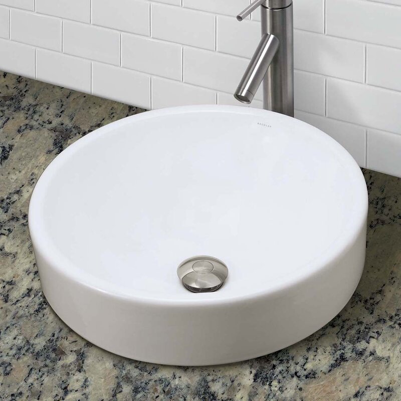 DECOLAV Raina Classically Redefined Ceramic Circular Vessel Bathroom ...