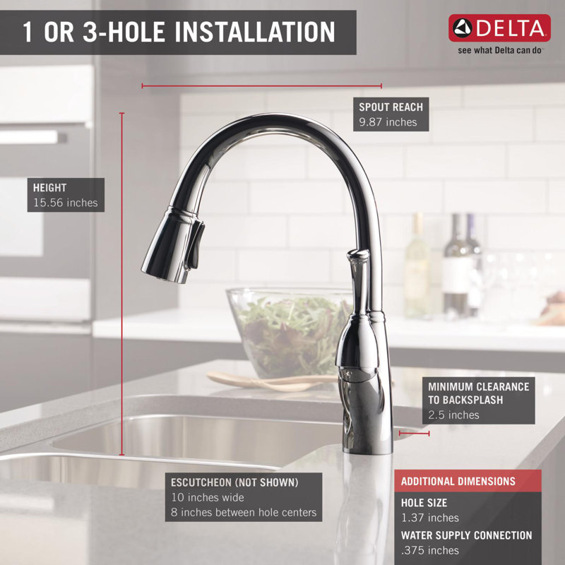 Delta Allora Pull Down Touch Single Handle Kitchen Faucet With Allora Pull Down Touch Single Handle Kitchen Faucet With Magnae Docking And Diamond Seal