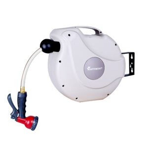 Plastic Wall Mounted Hose Reel with Automatic Rewind
