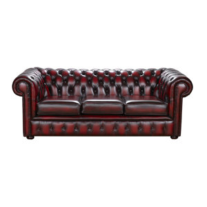 3-Sitzer Sofa Chesterfield aus Leder von Portabe..