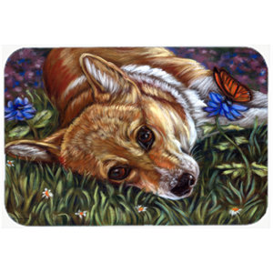 Corgi Pastel Butterfly Kitchen/Bath Mat