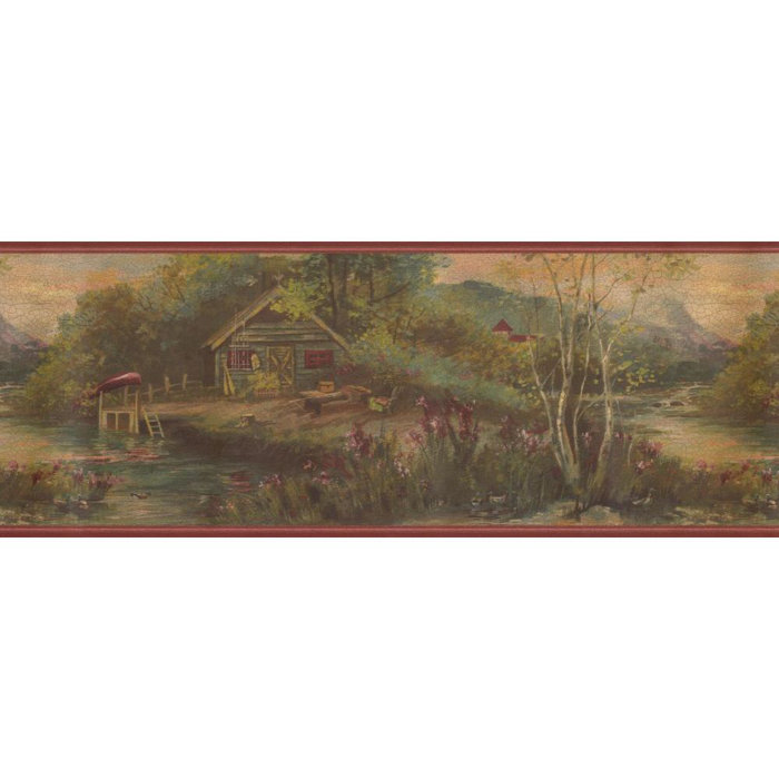 Fleur De Lis Living Kenley Nature 15 L X 9 63 W Wallpaper Border