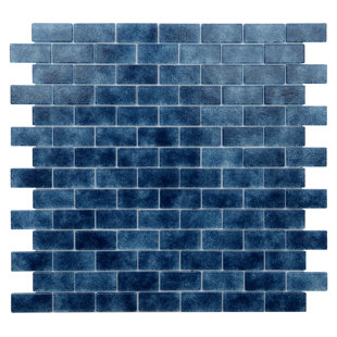 Blue Mosaic Gl Tile Wayfair Quartz 0 75 X 1 63 Gl Mosaic Tile In Dark Blue