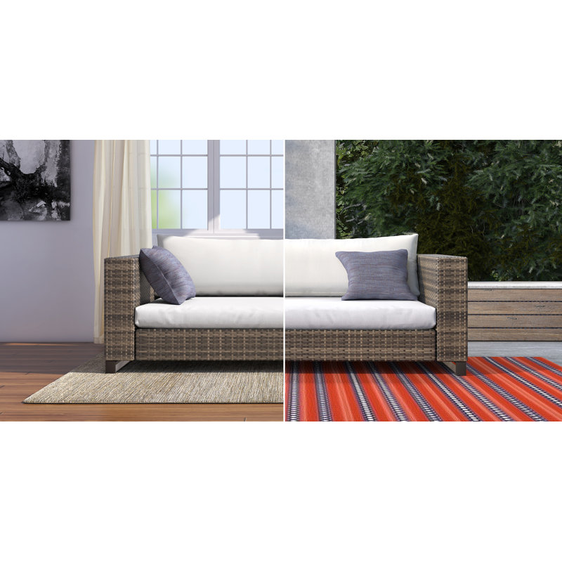 Tommy Hilfiger Oceanside Outdoor Wicker Loveseat with Cushions Wayfair