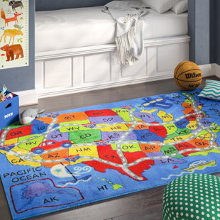 Boys Rugs You Ll Love Wayfair Corina Travel Map Area Rug