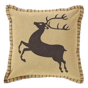 Prancer 100% Cotton Throw Pillow (Set of 2)