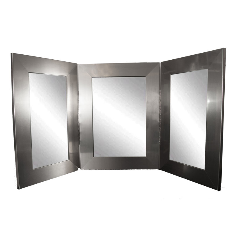 Tri Fold Wall Mirror brandtworksllc vanity trifold mirror & reviews | wayfair Tri Fold Wall Mirror brandtworksllc vanity trifold mirror & reviews | wayfair
