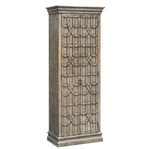 Anka Overlaid Fretwork 2 Door Accent Cabinet