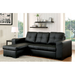 Leather Sleeper Sectionals You Ll Love Wayfair Alexandrea Reversible Sleeper Sectional