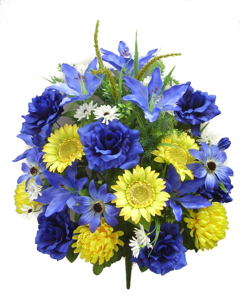 Admiredbynature 33 Stems Artificial Full Blooming Sunflowers Rose Admiredbynature 33 Stems Artificial Full Blooming Sunflowers Rose Lily And Black Eyed Susan With Foliage Mixed Bush Wayfair