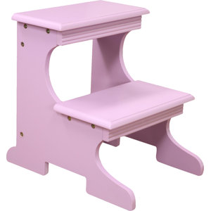 2-Step Wood Step Stool with 200 lb. Load Capacity