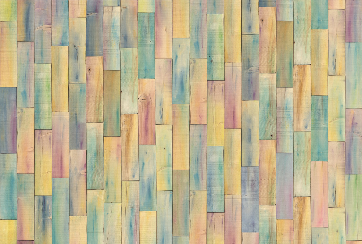 Wood Wall Mural wallpops! komar painted wood 12.1' x 98" wall mural & reviews Wood Wall Mural wallpops! komar painted wood 12.1' x 98" wall mural & reviews