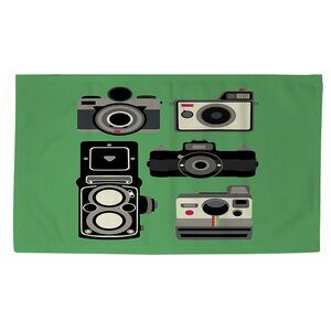 Cameras Green Area Rug