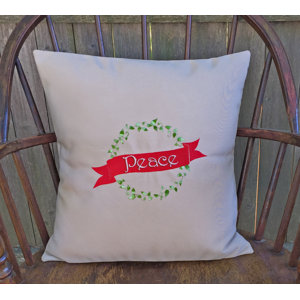 Holiday Peace Indoor/Outdoor Sunbrella Throw Pillow