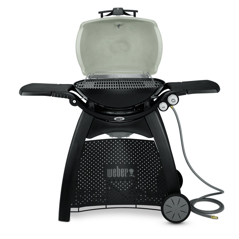 Weber Q Series 3200 2 Burner Natural Gas Grill With Side Shelves Q Series 3200 2 Burner Natural Gas Grill With Side Shelves