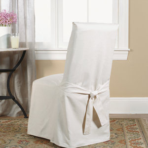 Cotton Duck Full Length Dining Room Chair Slipcover