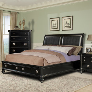 Brandy Upholstered Storage Platform Be..