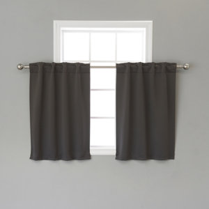 Lenore Solid Blackout Thermal Rod Pocket Curtain Panels (Set of 2)
