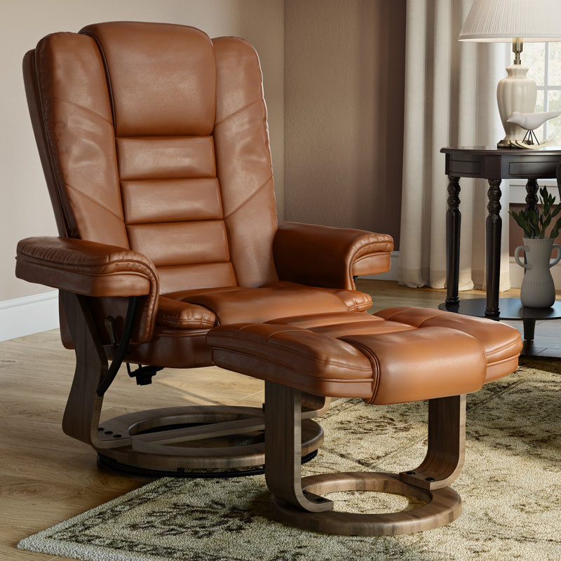 Charlton Home Albury Manual Swivel Recliner with Ottoman & Reviews