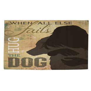 Dog Themed Rugs Wayfair Hug The Dog Brown Area Rug