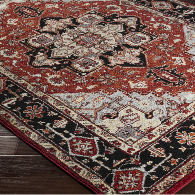 World Menagerie Brahim Gray Red Area Rug Reviews Wayfair Brahim Gray Red Area Rug