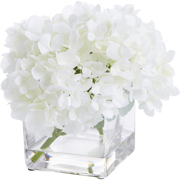 Faux White Hydrangea Arrangement & Reviews Joss & Main
