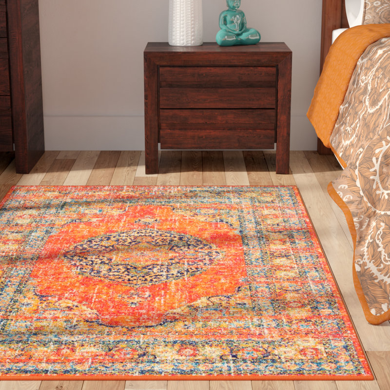 Mistana Pamela Orange Area Rug Reviews Wayfair Pamela Orange Area Rug