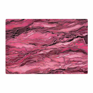 Ebi Emporium Marble Idea! Painting Magenta Area Rug