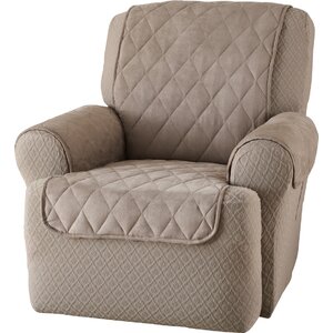 Faux Suede T-Cushion Recliner Slipcover