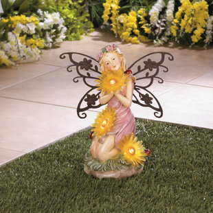 Fairy Statues You Ll Love Wayfair Garden Blooms Fairy Solar Statue