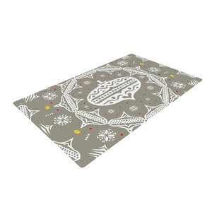 Miranda Mol Deco Wreath Silver/Gray Area Rug