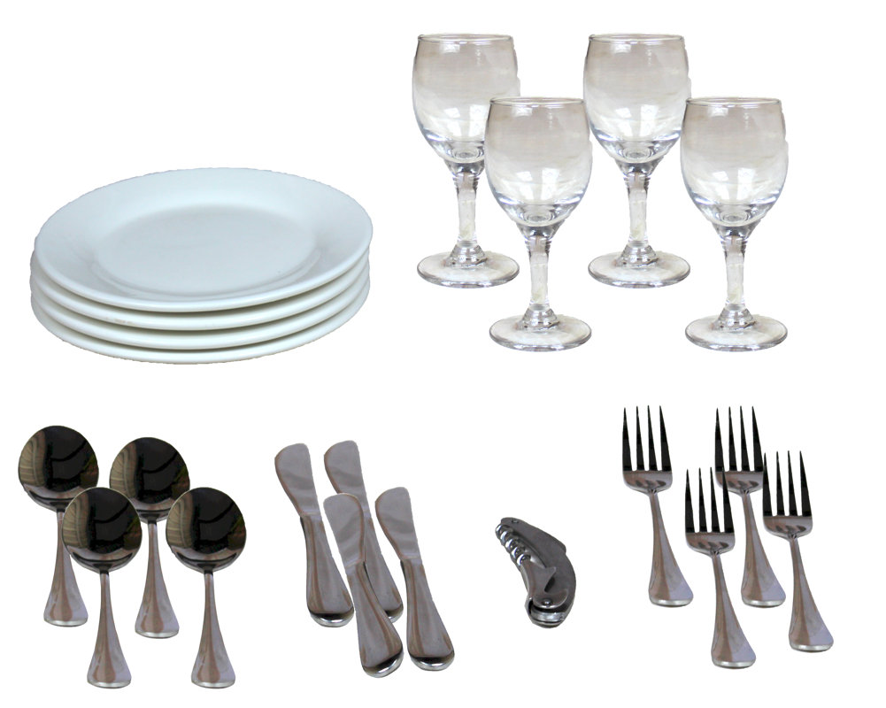 Quickway Imports Picnic Basket with Accessories & Reviews Wayfair