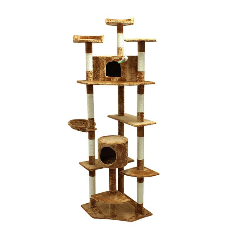 Aleko 80 Condo Scratching Post Furniture Cat Tree Wayfair 80 Condo Scratching Post Furniture Cat Tree