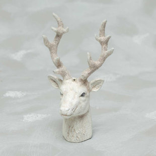 Ceramic White Deer Head Wayfair Ceramic Deer Head Hanging Figurine