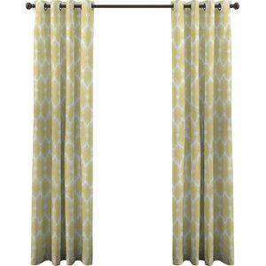 Nature/Floral Semi-Sheer Grommet Curtain Panels (Set of 2)