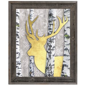 'Deer and Cheer' Framed Graphic Art