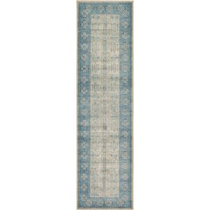 Jaiden Rectangle Beige/Blue Area Rug