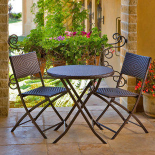 Outdoor Bistro Set You Ll Love Wayfair Maritime Wicker 3 Piece Bistro Set